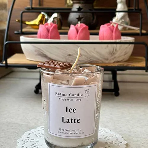 شمع لیوانی آیس لاته ICE LATTE