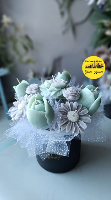 باکس گل لاله شمعی کوچک