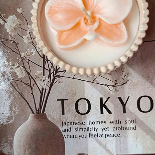 شمع فانتزی شات شیاردار گل ارکیده