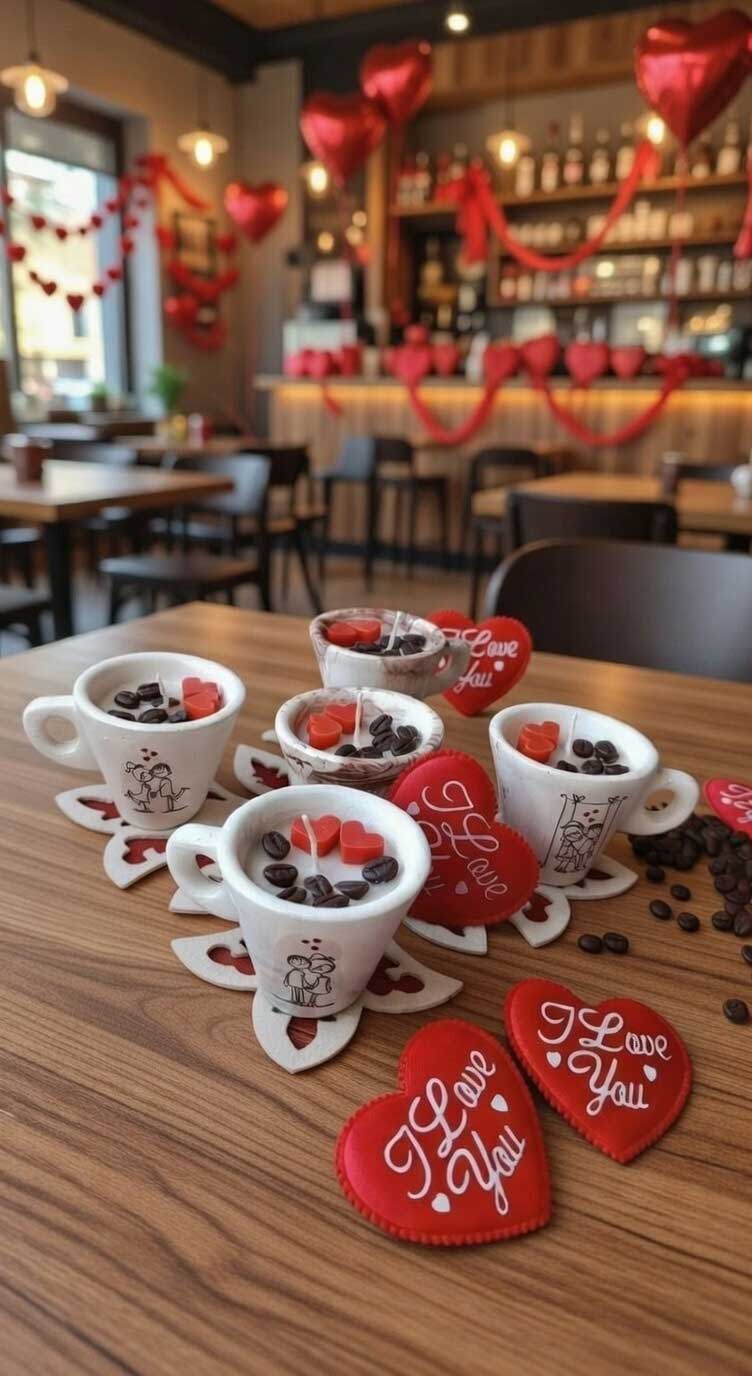 شمع دکوری فنجان قهوه