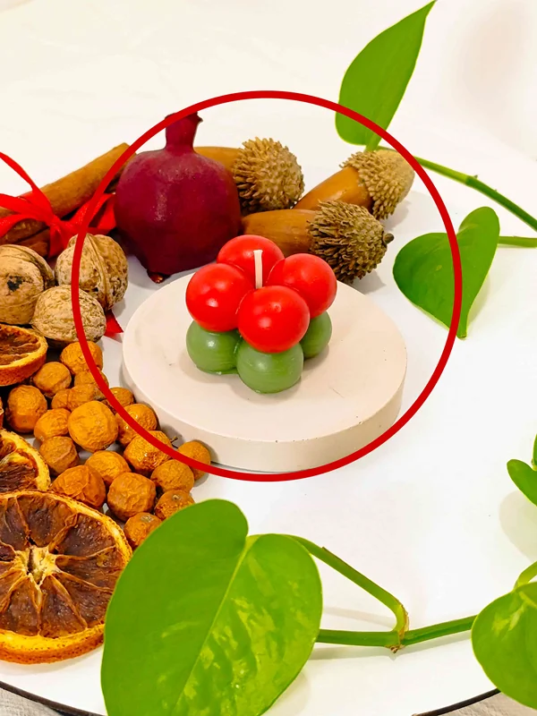 شمع فانتزی گیفت روبیک یلدایی بدون جعبه