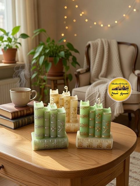 شمع دکوری کتاب