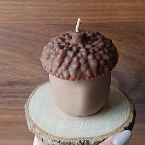 شمع بلوط بزرگ دو رنگ
