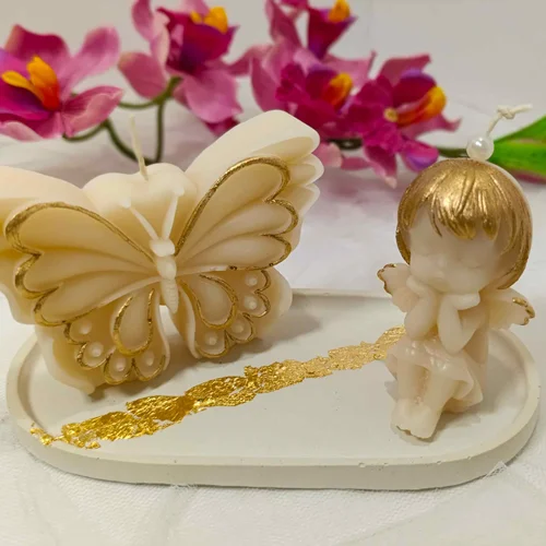 ست شمع فرشته و پروانه