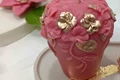 شمع باغ گل مارسلا سرخابی لبه طلایی